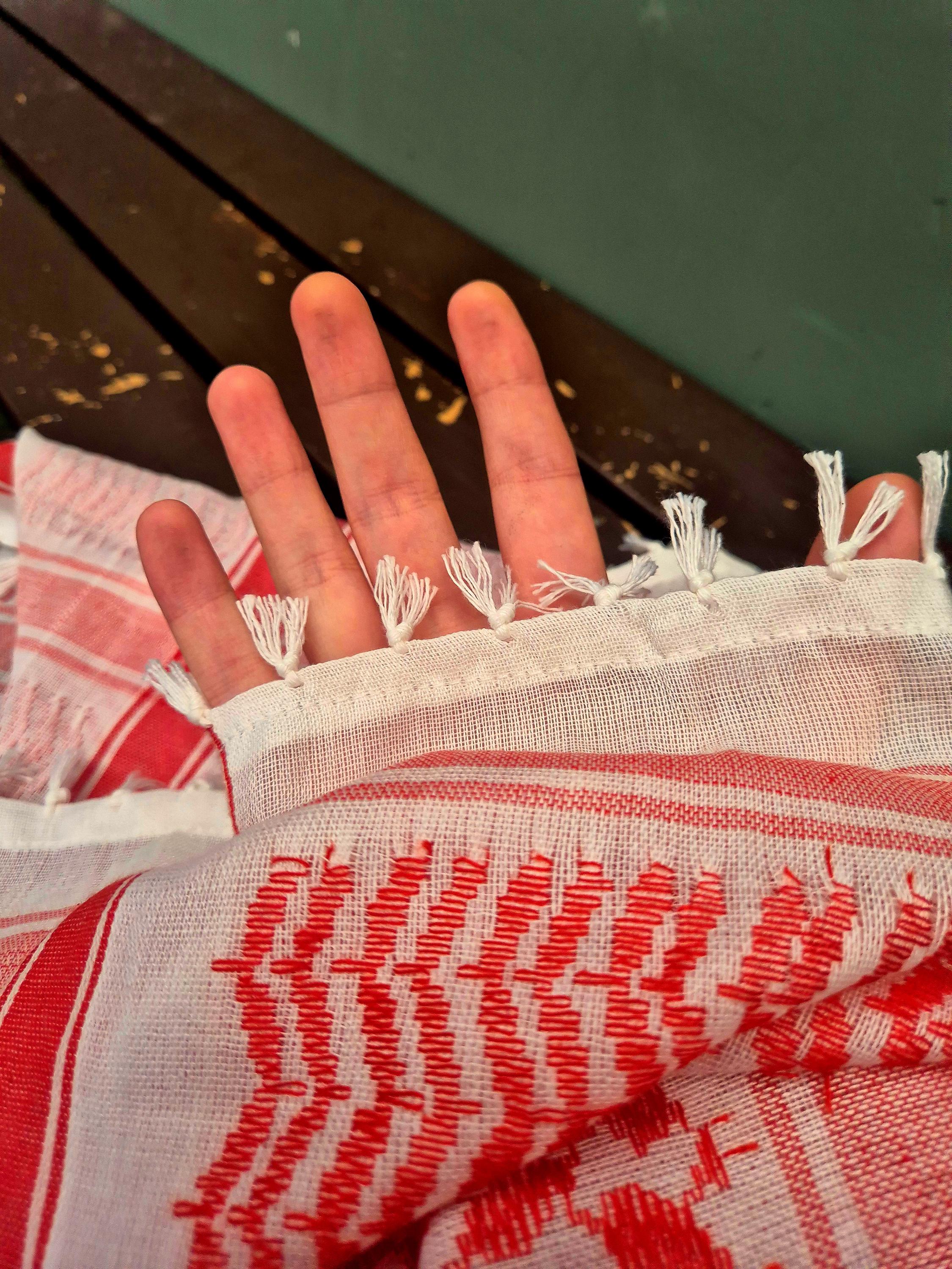 Palestinian-Made Keffiyeh Headscarf for All Seasons, Handmade in East Jerusalem