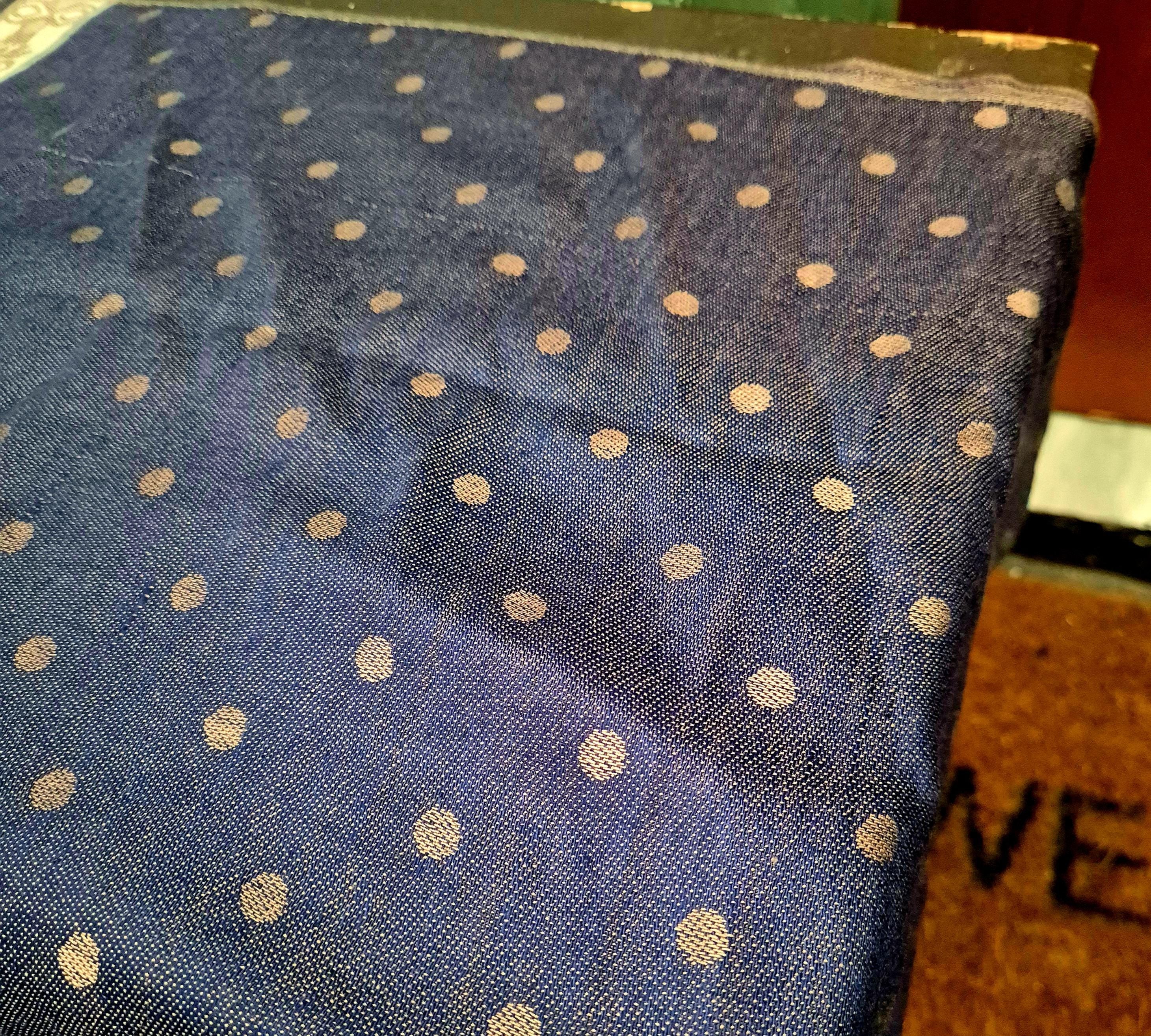 Cashmere Scarf/Headscarf Embroidered Blue